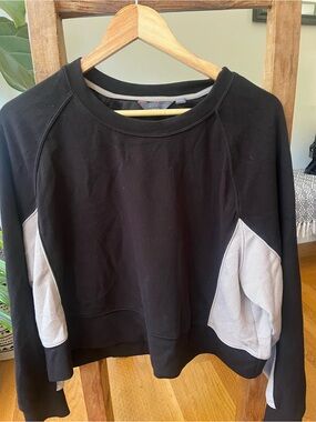 Danskin Black Sweatshirt with Light Gray Panels